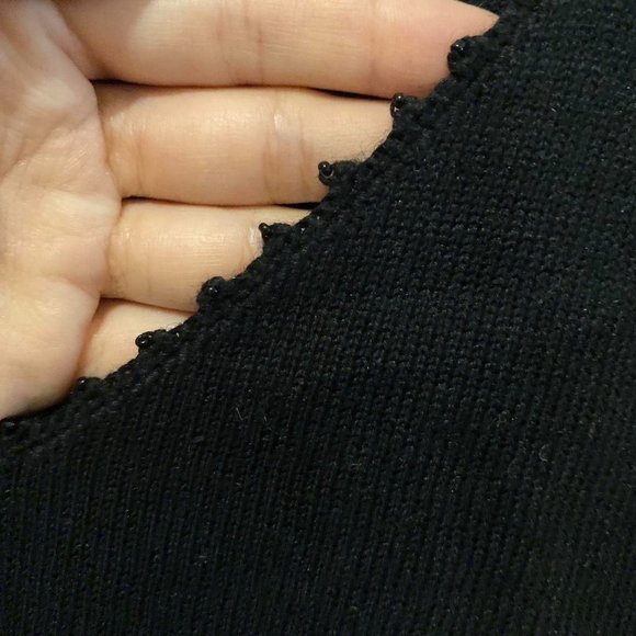 90s Black Crochet Sleeve Top - Picture 3 of 4